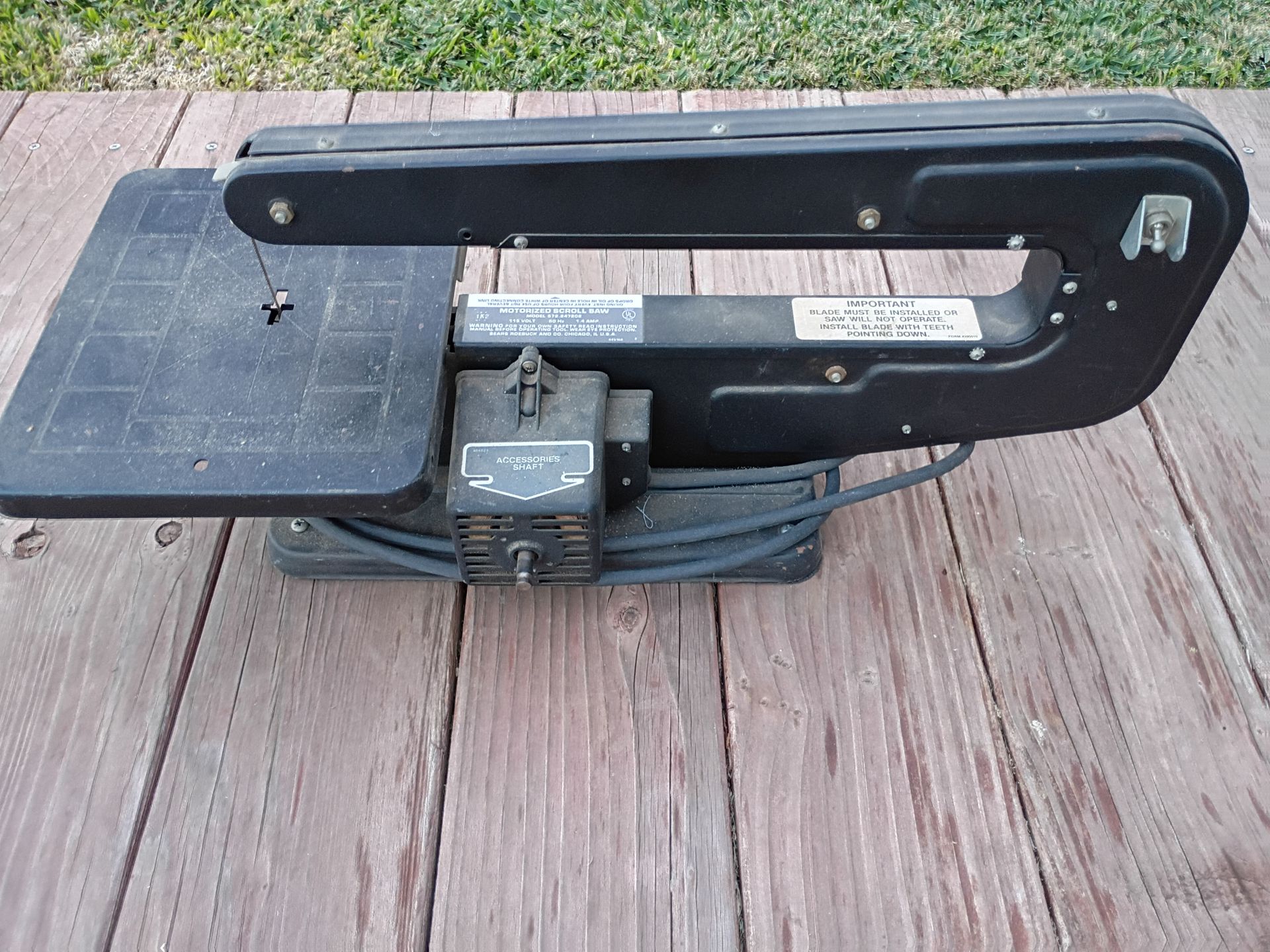 Craftsman scroll saw model 572... 1.4 amp