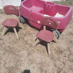 Kids Wagon and Chairs