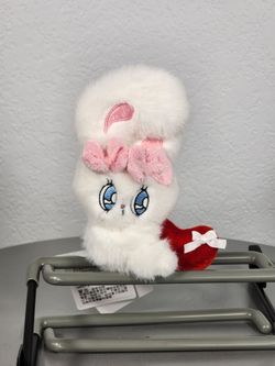 4" Esther Bunny White Ribbon Heart Plush