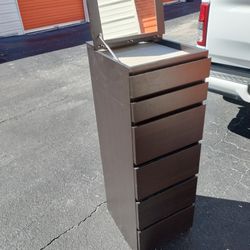 ✨ Stylish & Functional IKEA Malm Tall Chest — With Hidden Flip-Up Mirror! ✨
