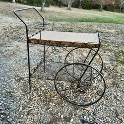 Vintage Iron Garden Patio Serving Drinks
