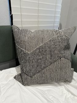CB2 Black And White Throw Pillow