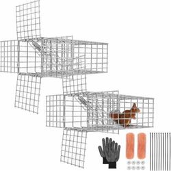“New”(2) small humane animal traps kits(3” x 3” x 9”)