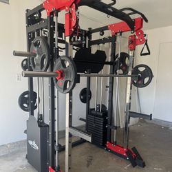 Smith Machine , Squat Rack , Bench Press , Leg Press , Pulley System Machine For Your Weights 