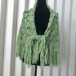  HAND MADE  CROCHET,  SHAWL .