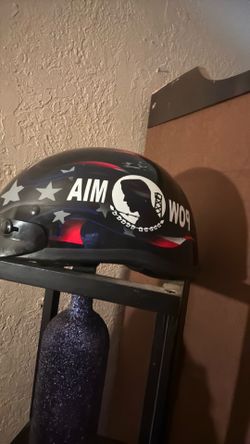 Motorcycle helmet POW MIA