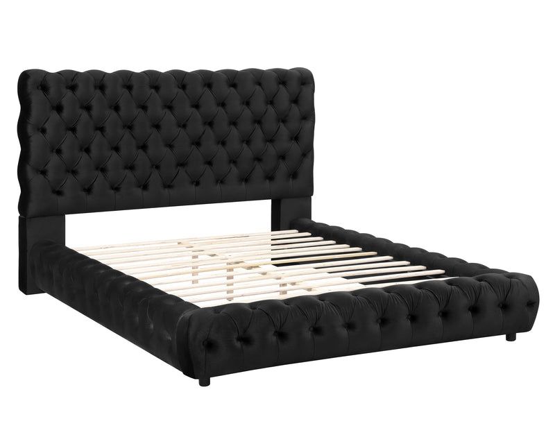 Flory Black Queen Platform Bed frame