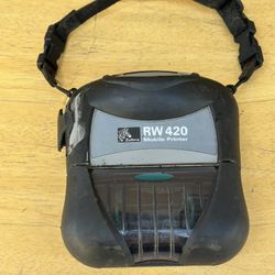 Zebra RW 420 Mobile Label Printer R4D-0UBA000N-12 Unit N Battery (No Charger)