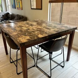 Moving Sale- By Oct 29! Tall Kitchen Table With Chairs 