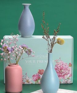 Vases Ceramic 3 Small Piece Rustic Decor.