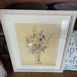 Framed Floral Print  24x28 Approx'