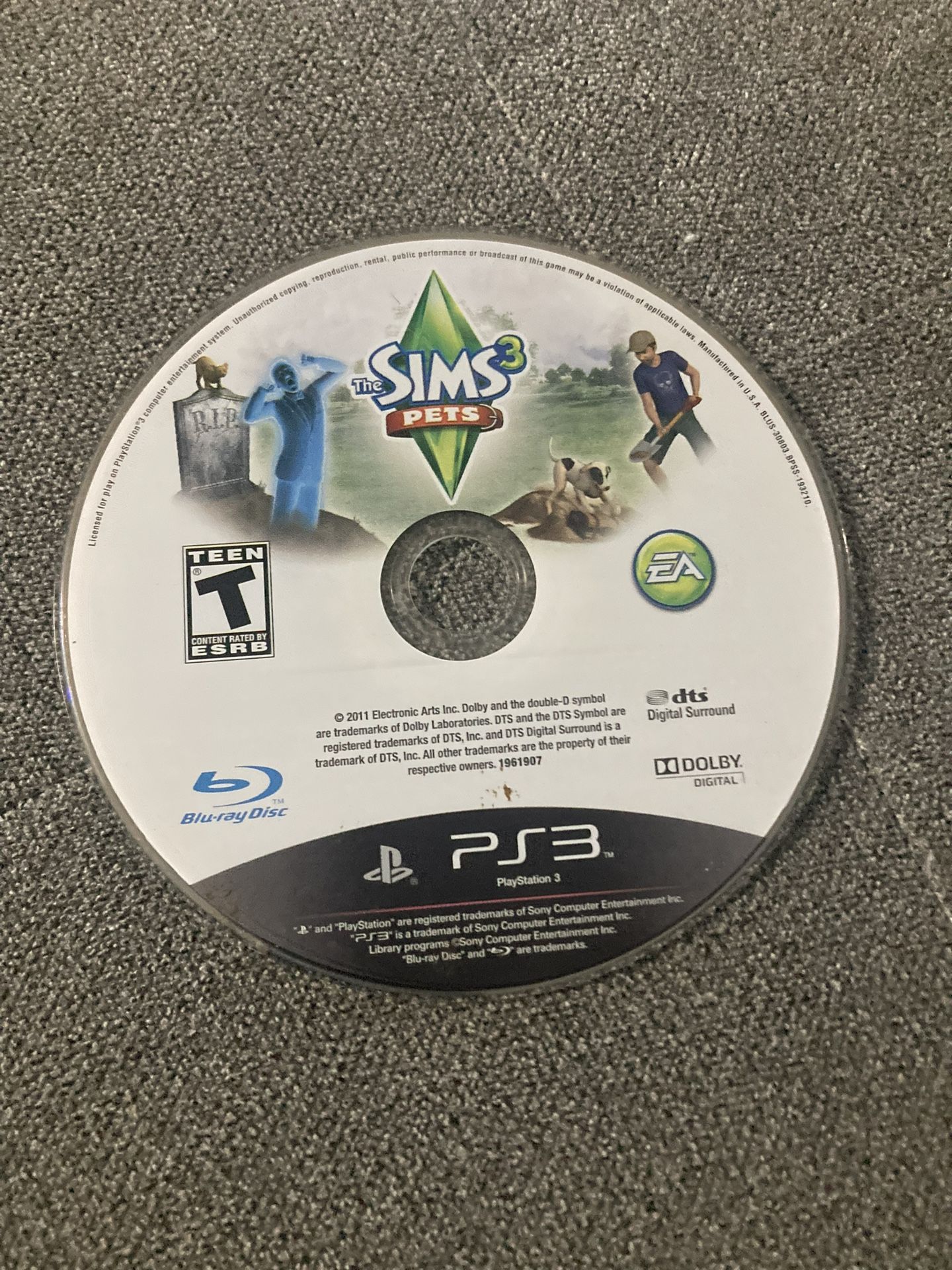 (LOOSE) The Sims 3: Pets Playstation 3