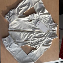 lululemon Define Jacket White Size 2  Women's Zip-Up with Thumbholes