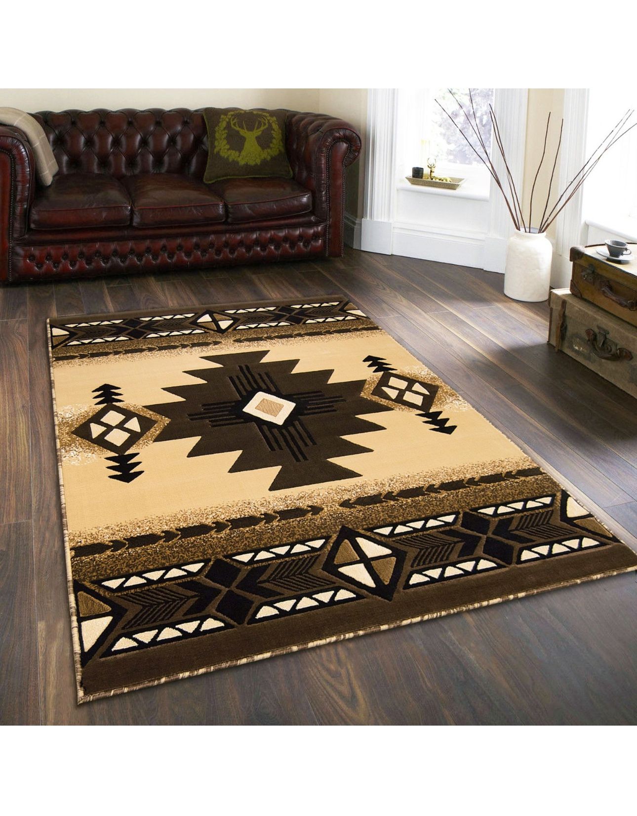 8/10 South Western Design Rug Carpet