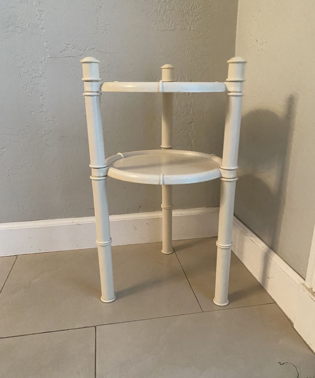 Vintage Spindle Faux Bamboo Side Table