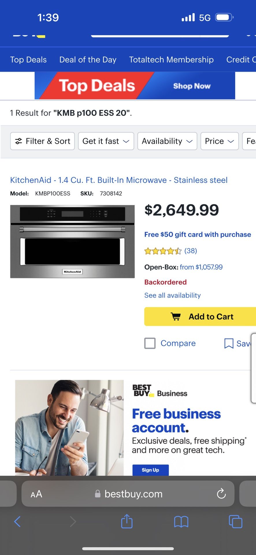 Built In Microwave 