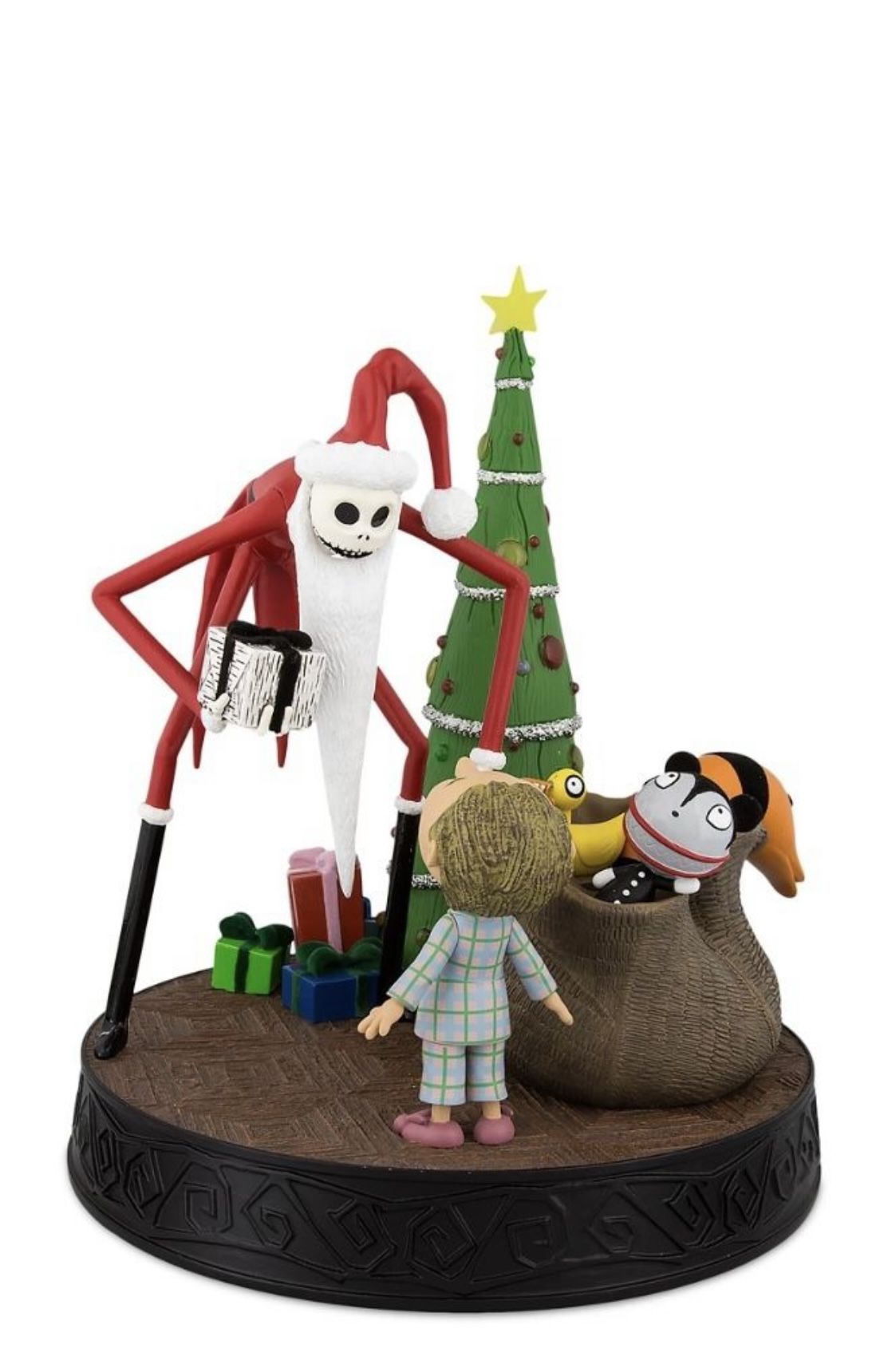 Disney Nightmare Before Christmas Santa Jack Skellington Figurine Statue