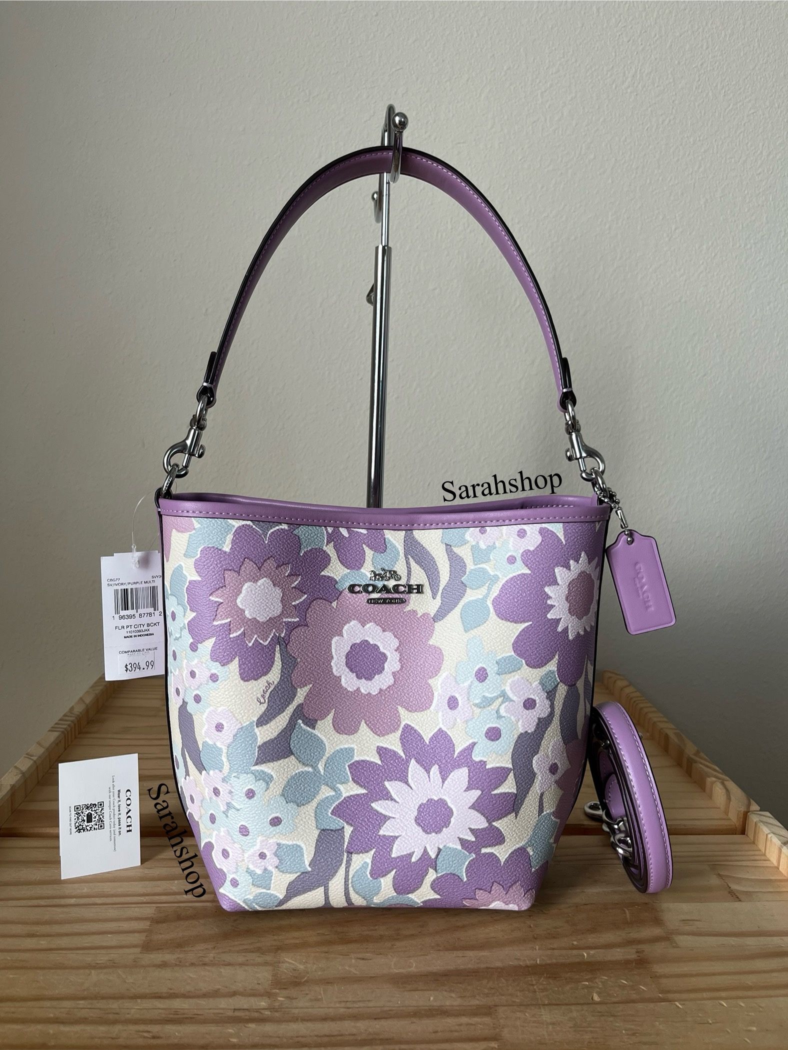 Coach City Bucket With Floral Print