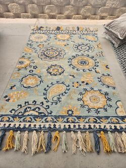 Wool multi colored rug