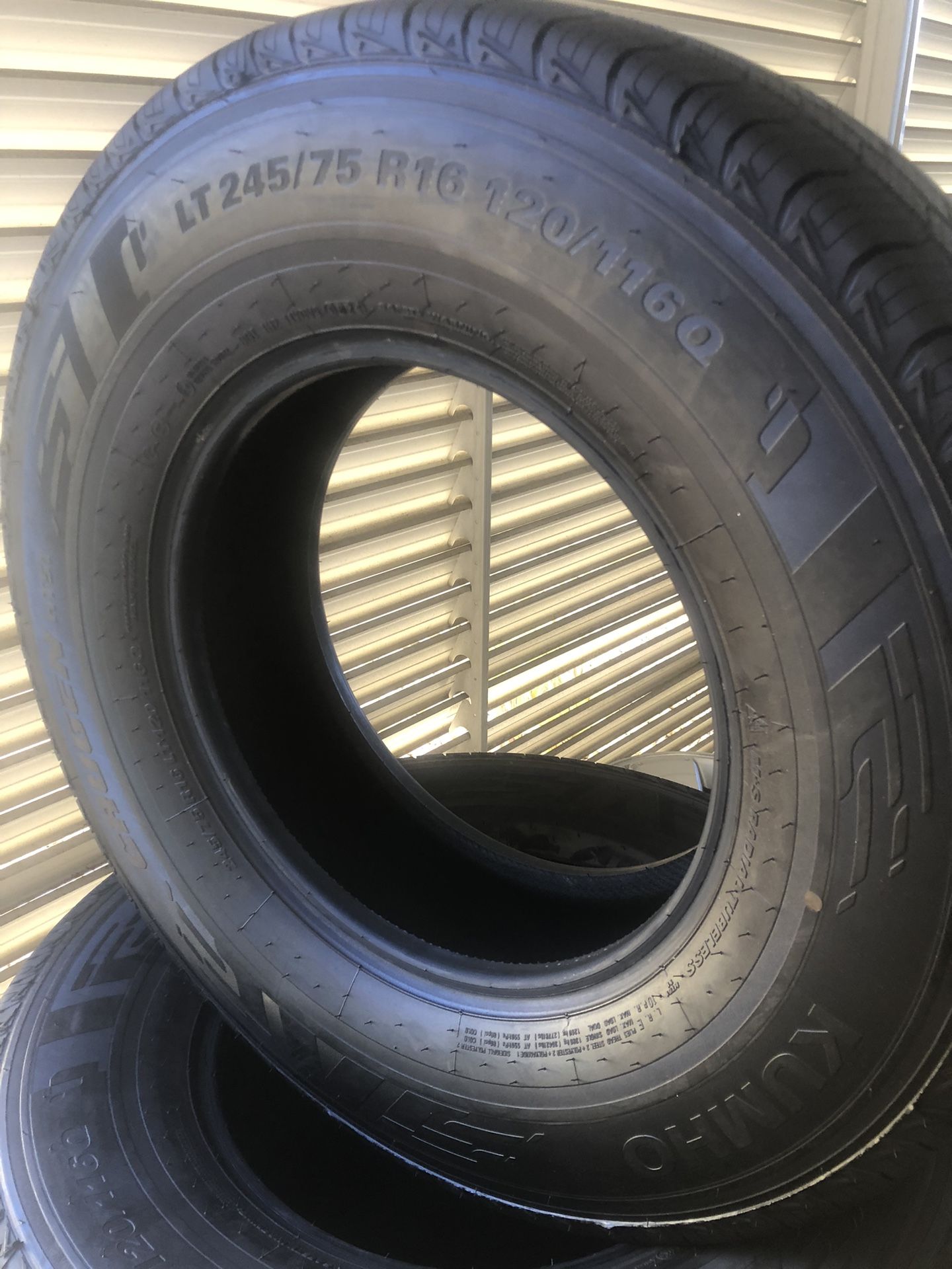 New 2025 Kumho Crugen HT51 LT 245 75 R 16 Load E 10 Ply. New MBZ Sprinter Take Off. New. $575 Set Of 4