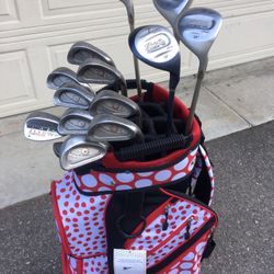 Ladies Ping Iron Set With Cobra Driver & Fairway Woods 