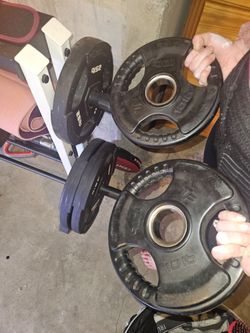 Olympic rubber grip weight