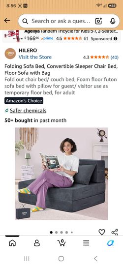 Hilero Twin Size 4-in-1 Convertible Folding Sofa Bed /Chair Brand New (Price Is Firm)