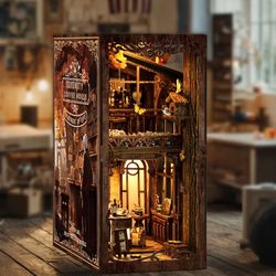 289 parts. DIY Book Nook Kit 3D Wooden with LED Lights
