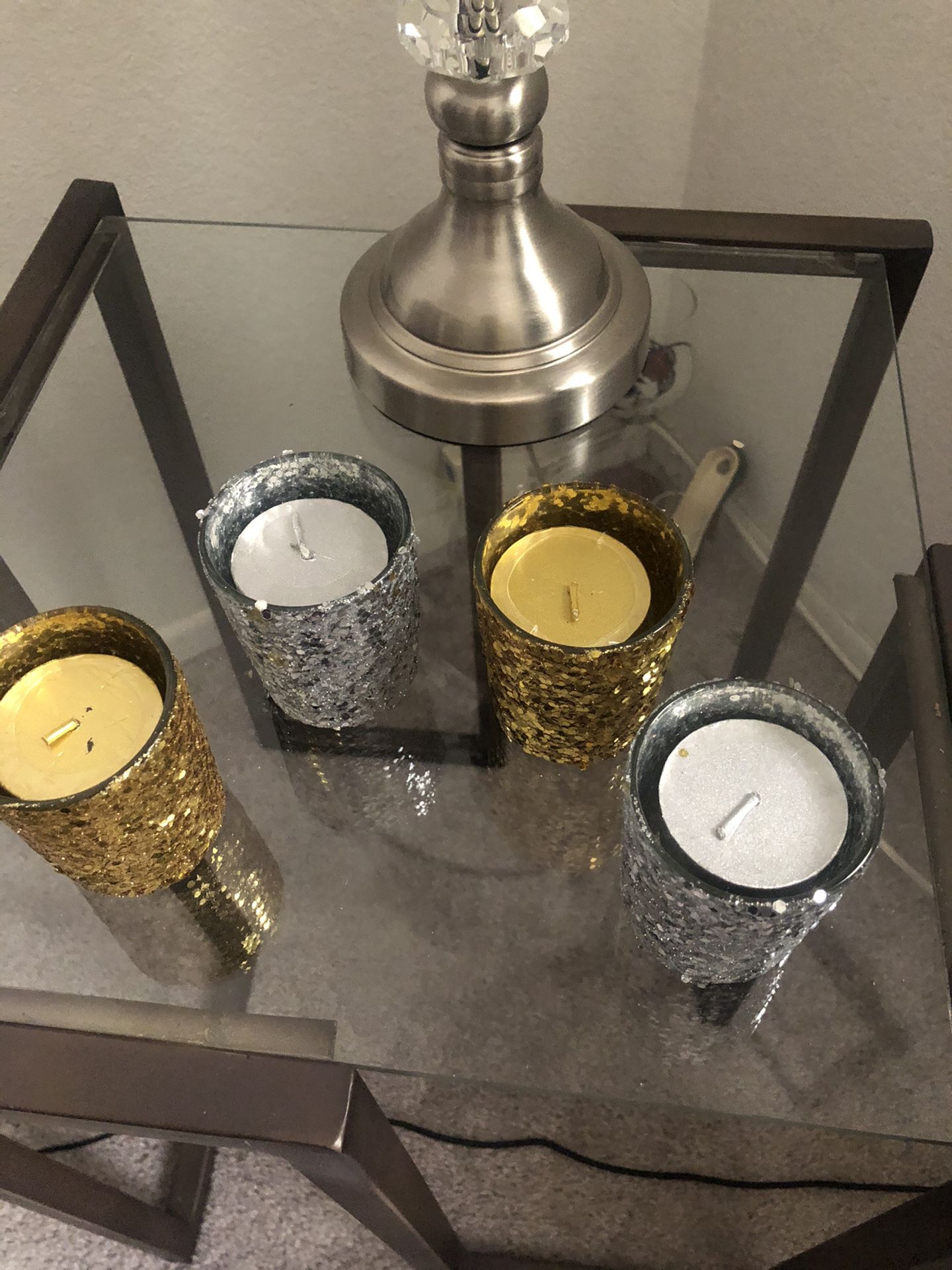 Silver and Gold Christmas Candles