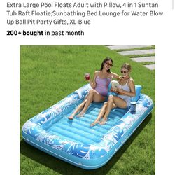 SLOOSH new inflatable tanning pool lounger 85X 57