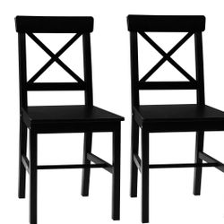 Black Wooden Braxton Farm Chairs Set of 2. 4 Available 