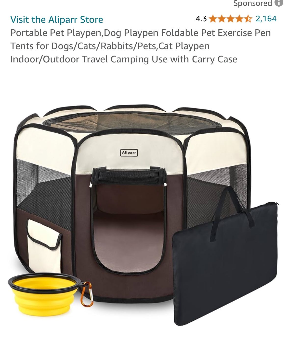 New! Foldable Pet Play Pen