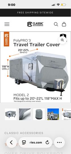 RV Travel trailer cover