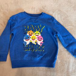 Jumping Beans Softest Fleece Baby Shark Sweatshirt Size 4T
