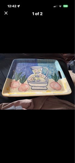 Ceramic serving tray