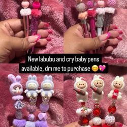 Labubu And Cry Baby Pens 