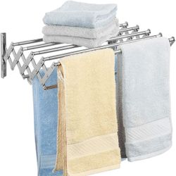 Stainless Steel Space-Saving Towel Rack