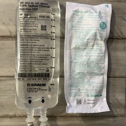Normal saline 1000ml Bag IV Fluids 0.9% Sodium Chloride  with Space Pump IV Set 