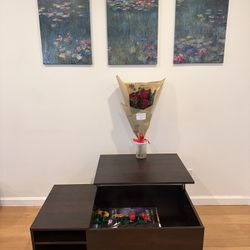 Mid Century Modern Lift Top Coffee Table w/ Storage – Like New | Espresso