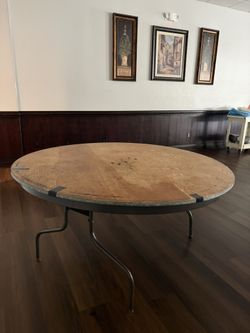 60” Round Wood Tables - $50 - But Multiple For A Deal