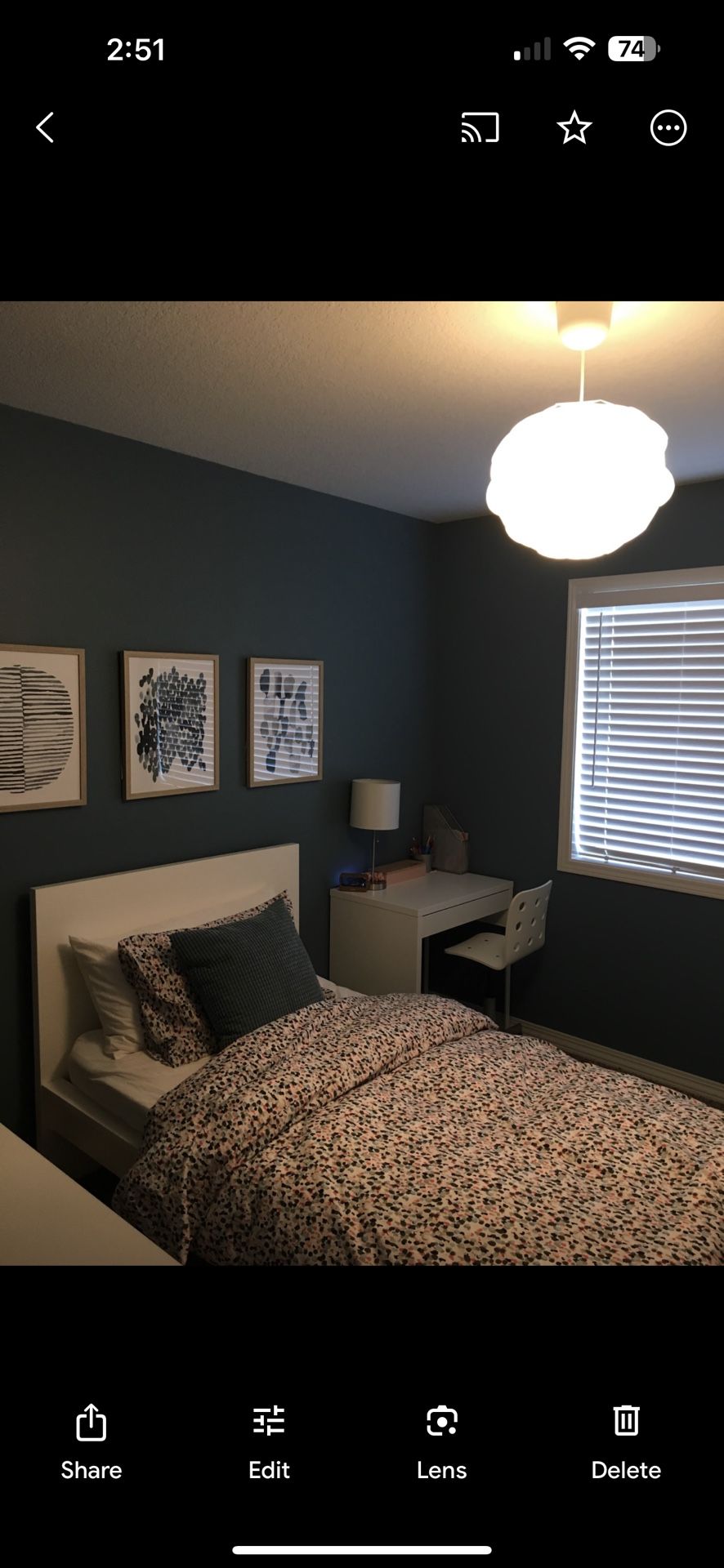 IKEA Malm Twin Bed Frame and Mattress