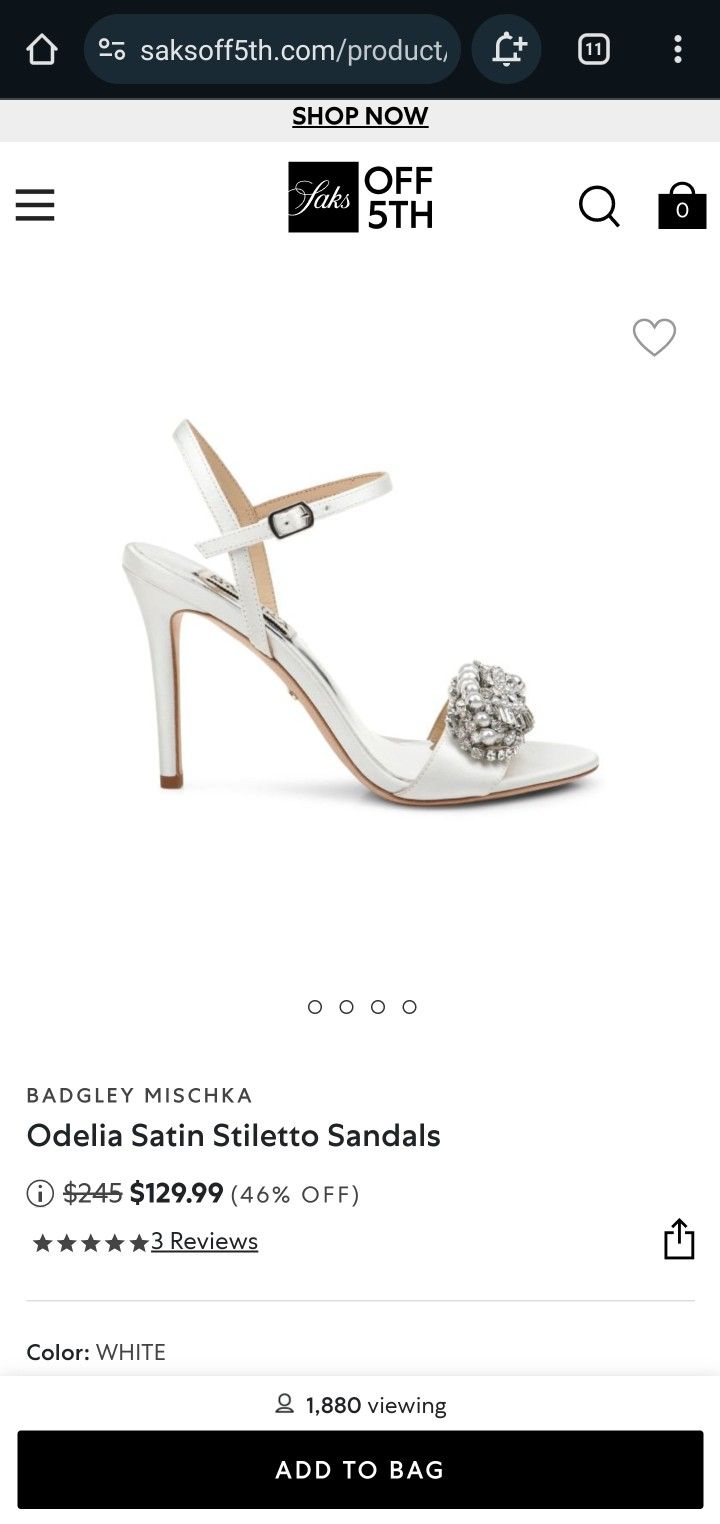 Badgley Mischka Odelia Satin Stiletto Sandals Size Worn once only