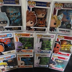 Autograph Anime FUNKO POPS!  All Certified and BRAND NEW