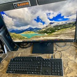 Hp Slim desktop Computer With Dell 24” Monitor 