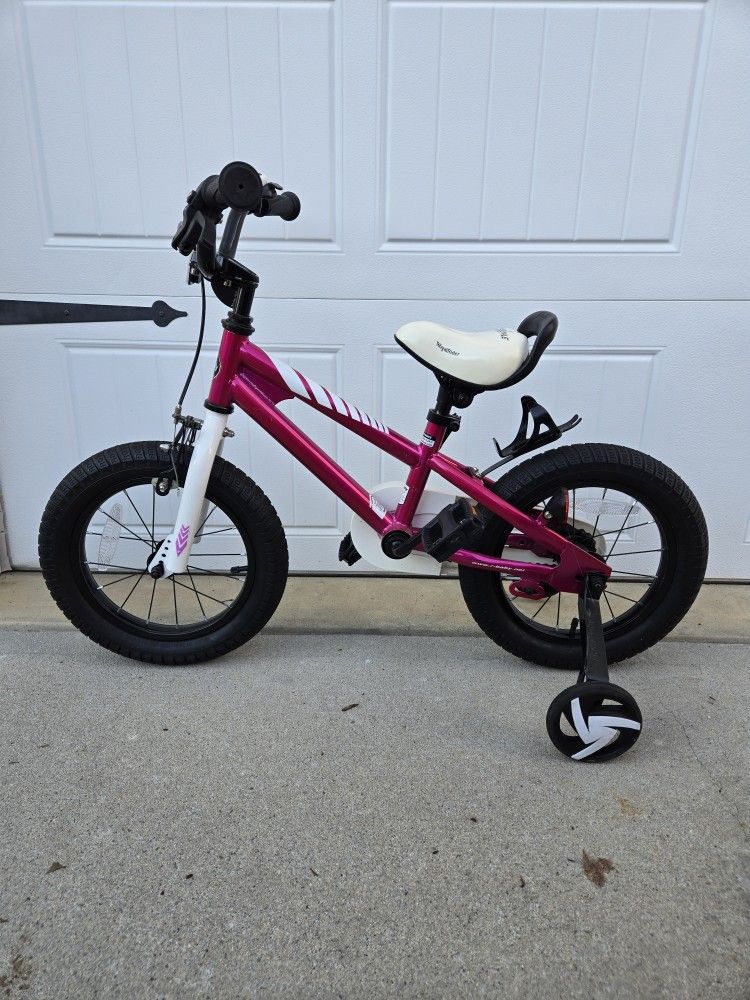 RoyalBaby Freestyle Kids Bike, 14 Inch, Training Wheels, for Ages 3+