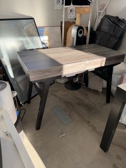 Wood Top Desk with Drawers