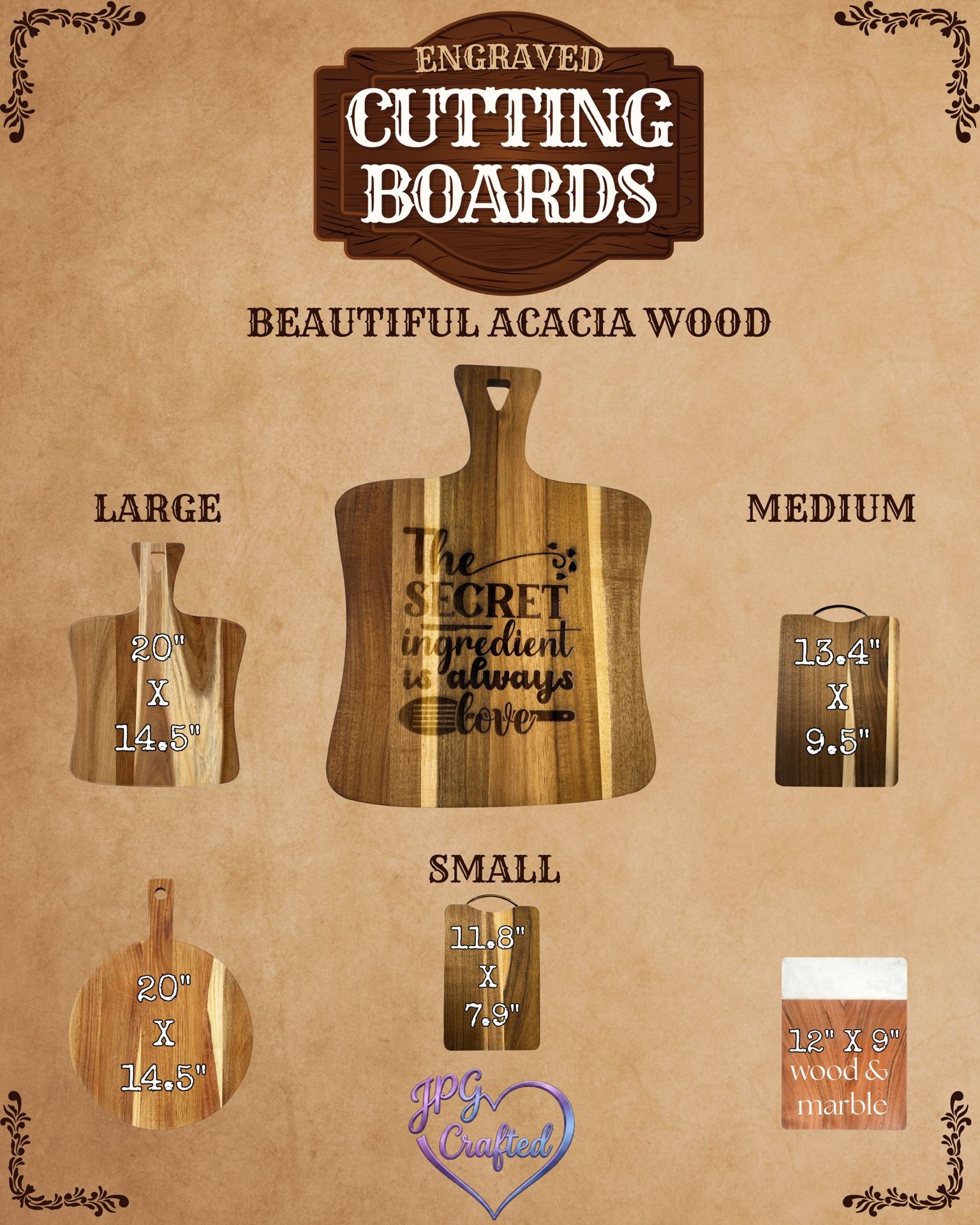 Custom Engraved Wood Cutting Boards