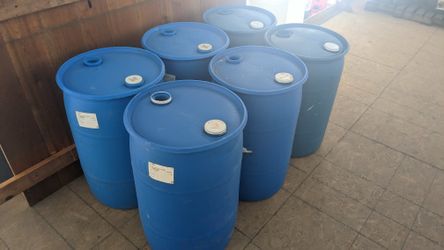Blue Plastic Drum