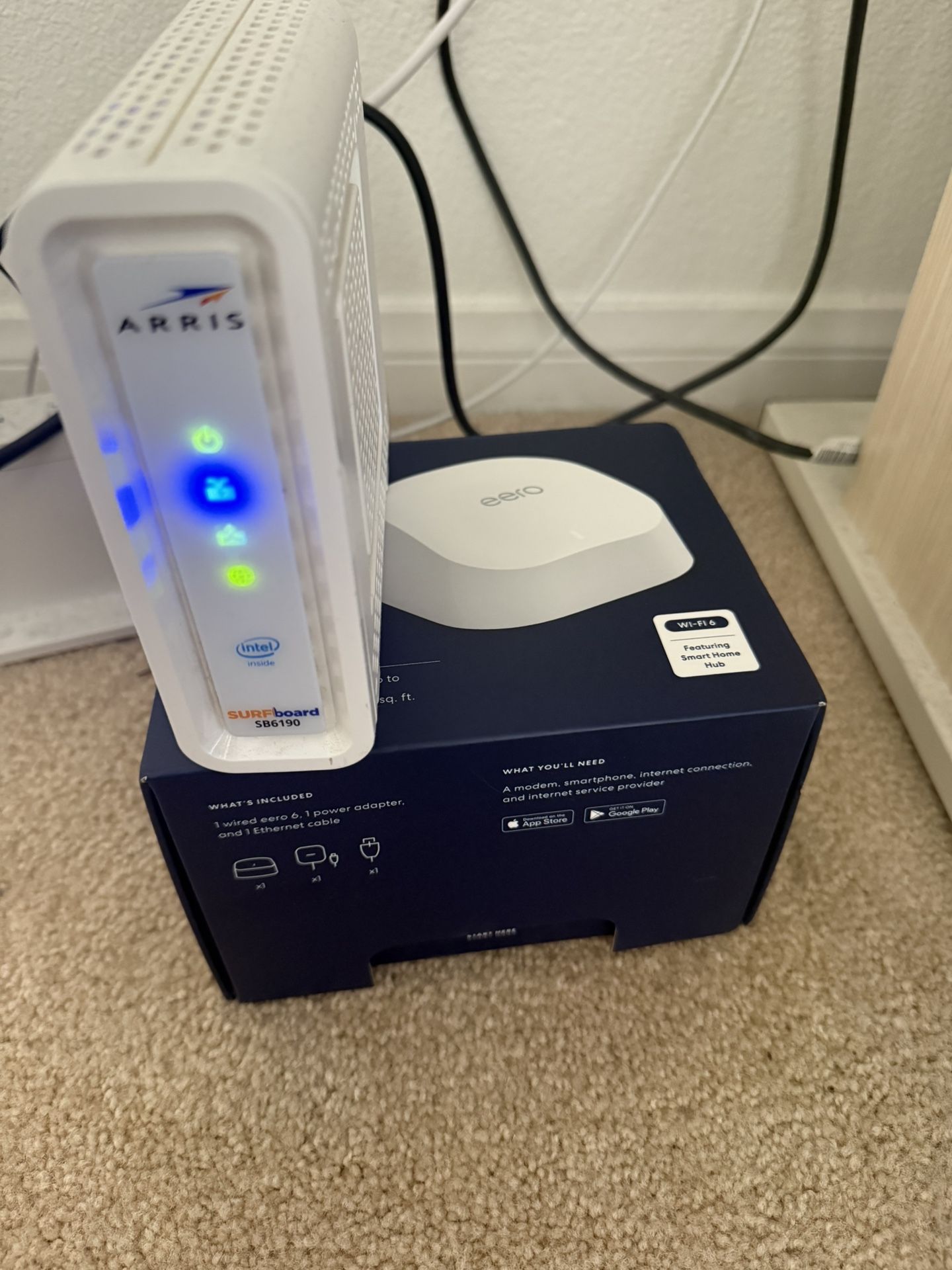 Arris Cable modem and eero 6 WiFi router