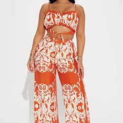 Orange Two Piece Set  Size M/L